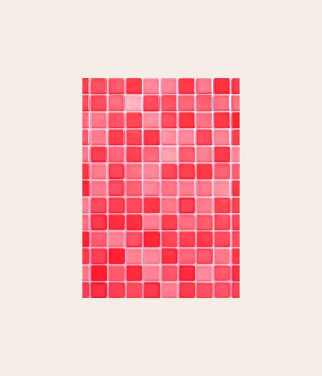 Ruby mosaic glass tile