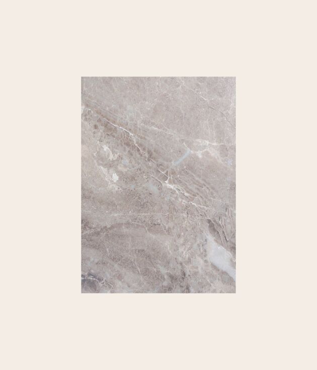 Taupe marble-look tile